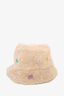 13DE Marzo Beige Lamb Wool Gummy Bear Bucket Hat