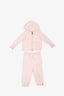 Burberry Children Pink Cotton/Cashmere Zip-Up Hoodie + Pant Set Size 9M Kids