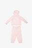 Burberry Children Pink Cotton/Cashmere Zip-Up Hoodie + Pant Set Size 9M Kids