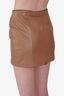 A.L.C. Brown Leather Mini Skirt Size 0