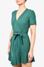 A.L.C Green Silk Wrap Dress with Belt Size 2