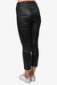 AG Black Coated Denim Isabelle High Rise Straight Crop Skinny Jeans Size 28