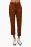 AG Brown Cotton Blend 'Caden' Tailored Trousers Size 25