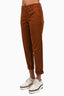 AG Brown Cotton Blend 'Caden' Tailored Trousers Size 25