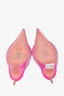 AMINA MUADDI Pink Yoon Crystal Padded Satin Pumps Size 38