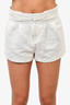 Apiece Apart White Textured Shorts Size 8
