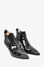 Acne Studios Black Patent Chelsea Kitten Heel Ankle Boots Size 36