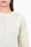 Acne Studios Cream Wool Cable Knit Sweater Size XXS