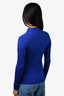 Akris Silk Knit Blue/Green Collared Cardigan Size 6