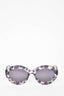 Alaia Grey Leopard Acrylic Sunglasses