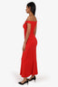 Alexander McQueen Red Square Neckline Long Dress Size 42