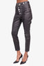 Alexander Wang Black Leather Pants With Contrast Stitching Size 4