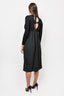 Isabel Marant Etoile Black L/S Ruched Detail Midi Dress
