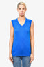 Alexander Wang Blue V-Neck T-Shirt Size S