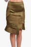 Alexander Wang Olive Green Satin Cargo Skirt Size 2