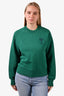 Ami Green Embroidered Heart Sweatshirt Size M