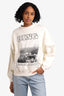 Anine Bing White Cotton Graphic Crewneck Sweater Size XS