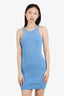 Anna Quan Blue Cotton Ribbed Sleeveless Dress Size 8