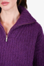 Ba&Sh Purple Alpaca Wool Half Zip Sweater Size 0