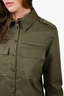Ba&sh Green Collared Button Down Utility Shirt Size S