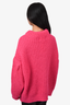 Ba&sh Hot Pink Alpaca/Mohair Chunky Knit Sweater Size M