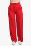 Babaton Red Pleated Trousers Size 0