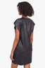 Balenciaga Black Patterned T-Shirt Dress Size S