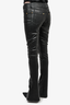 Balmain Black Coated Low Waisted Flare Pants Size 34