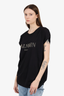 Balmain Black Crystal Logo T-Shirt Size 38