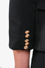 Balmain Black Double Breasted Blazer w/ Gold Buttons sz 10