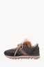 Brunello Cucinelli Black Nylon Fur Detailed Sneaker Size 38