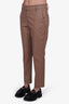 Brunello Cucinelli Beige Cotton Straight Leg Pants Size 44