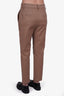 Brunello Cucinelli Beige Cotton Straight Leg Pants Size 44