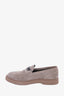 Brunello Cucinelli Beige Suede Beaded Loafer Size 37.5