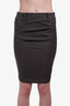 Brunello Cucinelli Grey Wool Mini Skirt Size 2