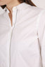 Brunello Cucinelli White Beaded Button Down Long Sleeve Shirt Size XS