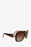 Bvlgari Brown Tortoise Shell Square Sunglasses