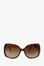 Bvlgari Brown Tortoise Shell Square Sunglasses