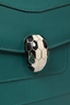 Bulgari Green Leather Medium Serpentine Forever Crossbody Bag