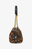 Burberry 2015 Leopard Shearling Chain Shoulder Bag