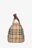 Burberry Beige Check Coated Canvas Bowling Bag
