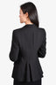 Burberry Black Animal Detailed Blazer + Skirt Set Size 6 US