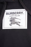 Burberry Black Cotton Logo Print Hoodie M