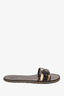 Burberry Black Patent Leather Novacheck Sandals size 36