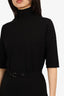 Burberry Black Wool/Silk Belted Turtleneck Sweater Size L