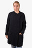Burberry Brit Dark Grey Wool Blend Sweater Cardigan Size M