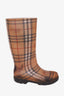 Burberry Brown Check Rubber Rainboots Size 38