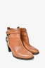 Burberry Brown Leather/Nova Check Heeled Booties sz 37
