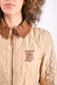 Burberry Brown Quilted Collar Zip-Up Jacket Size M