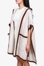 Burberry Cream/Brown Wool Hooded Cape